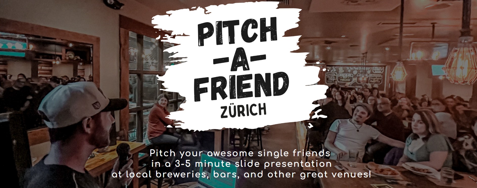 Pitch-a-Friend Zürich – Publikum lacht bei einer Vorstellung